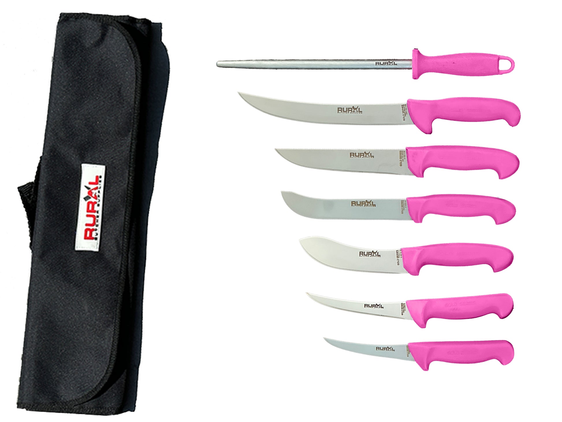 Choice 3-Piece Knife Set with Neon Pink Handles